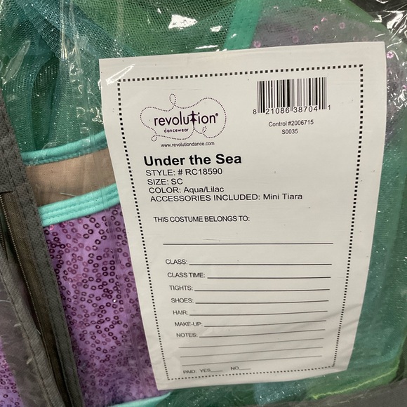Lilac/Aqua Mermaid style Dance Costume- Revolution: under the Sea - Picture 3 of 3